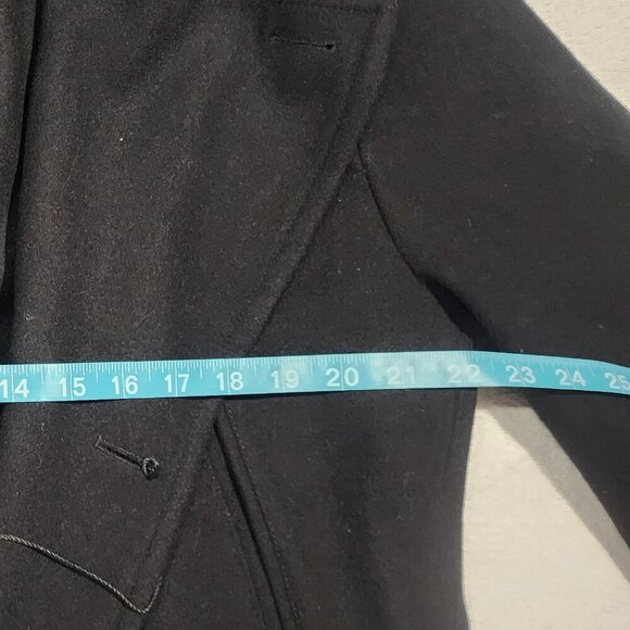 NWT Jf j.ferrar men’s wool bland pea coat black medium - Picture 4 of 9